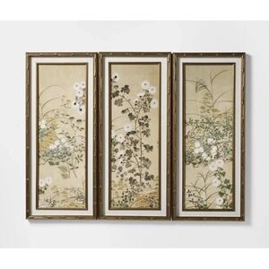 (Set of 3) 12"x28" Floral Wall Art - Threshold designed with Studio